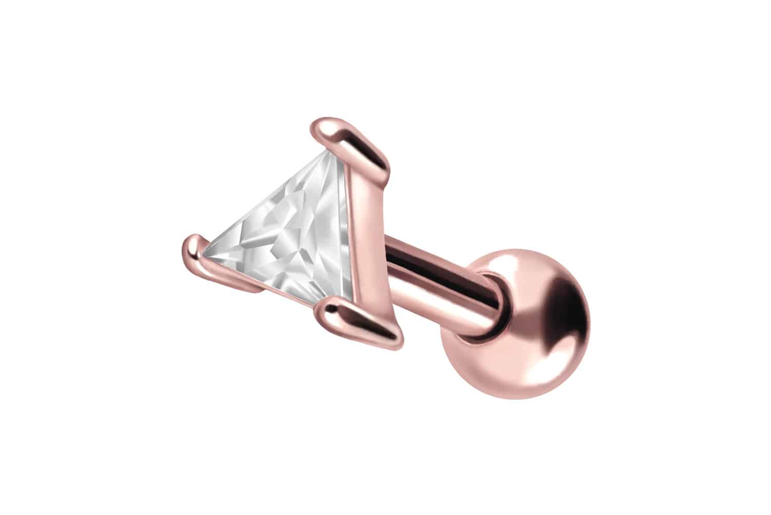 Chirurgenstahl Ohrpiercing KRISTALLDREIECK